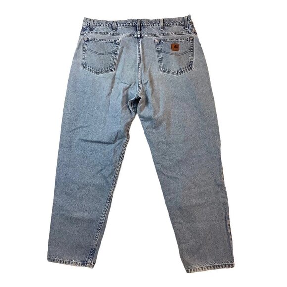 Carhartt Jeans Men's 40X31 Blue Denim Relaxed Fit Tapered Leg - Picture 7 of 13